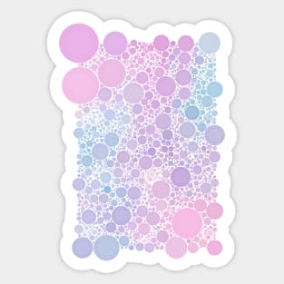 Pastel Cotton Candy Polka Dot Bubble Pattern Sticker